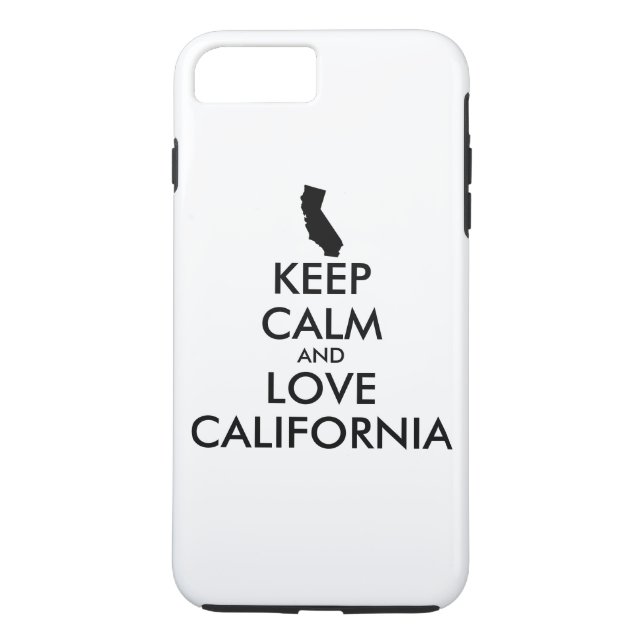Customizable KEEP CALM and LOVE CALIFORNIA Case-Mate iPhone Case (Back)