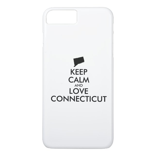 Customizable KEEP CALM and LOVE CONNECTICUT Case-Mate iPhone Case (Back)