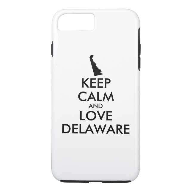 Customizable KEEP CALM and LOVE DELAWARE Case-Mate iPhone Case (Back)