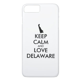 Customizable KEEP CALM and LOVE DELAWARE iPhone 8 Plus/7 Plus Case