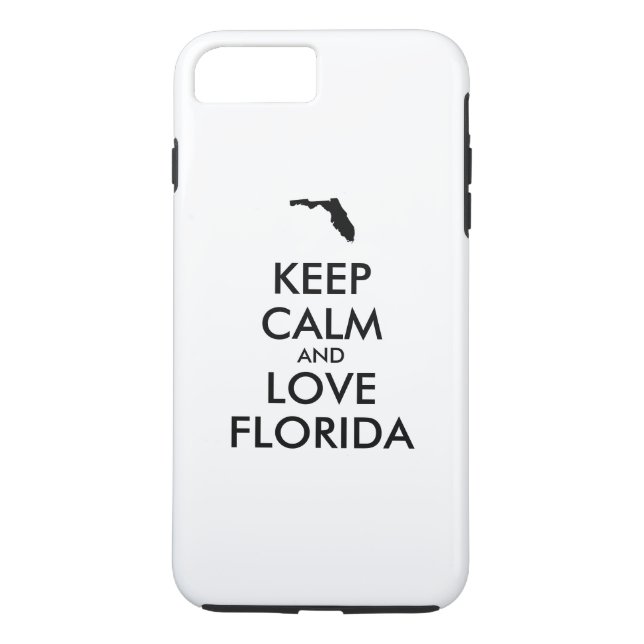 Customizable KEEP CALM and LOVE FLORIDA Case-Mate iPhone Case (Back)