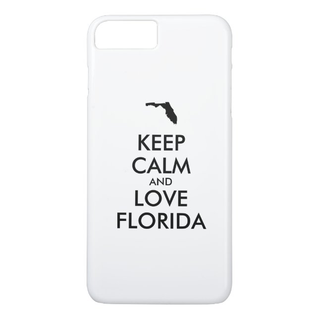 Customizable KEEP CALM and LOVE FLORIDA Case-Mate iPhone Case (Back)