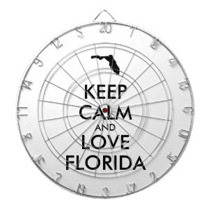 Customizable KEEP CALM and LOVE FLORIDA Dart Board