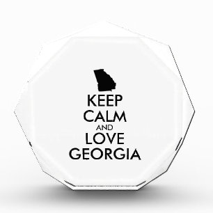 Customizable KEEP CALM and LOVE GEORGIA Acrylic Award