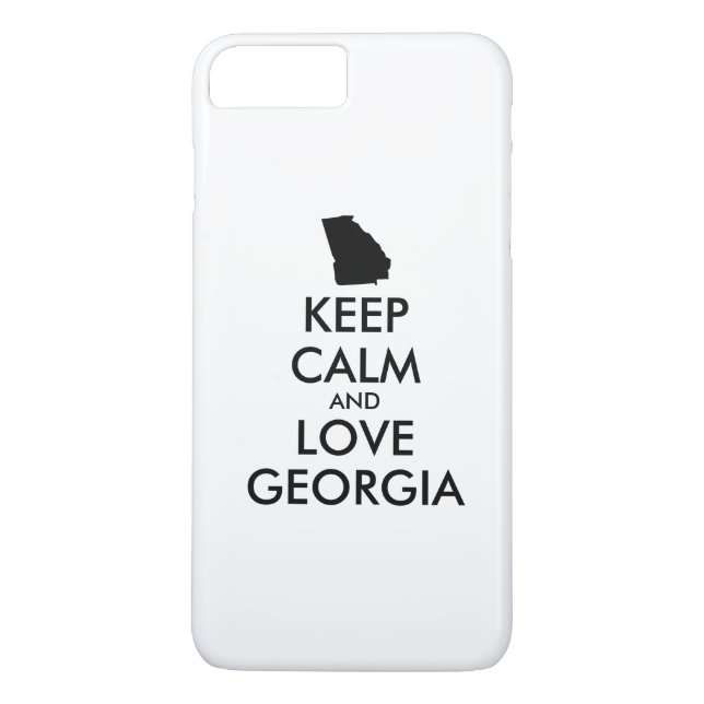 Customizable KEEP CALM and LOVE GEORGIA Case-Mate iPhone Case (Back)
