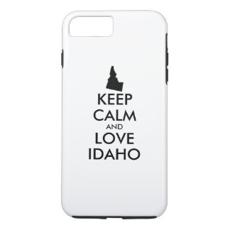 Customizable KEEP CALM and LOVE IDAHO iPhone 8 Plus/7 Plus Case