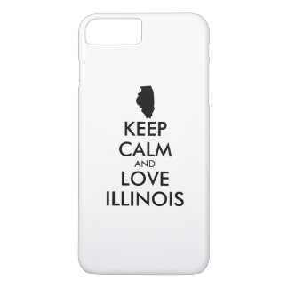 Customizable KEEP CALM and LOVE ILLINOIS iPhone 8 Plus/7 Plus Case