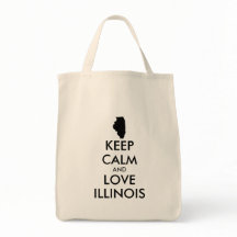 Customizable KEEP CALM and LOVE ILLINOIS