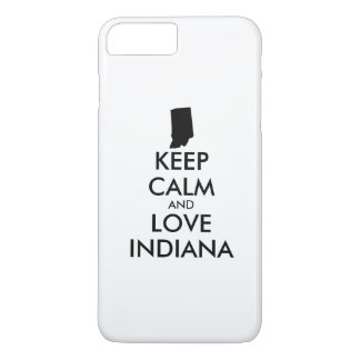 Customizable KEEP CALM and LOVE INDIANA iPhone 8 Plus/7 Plus Case