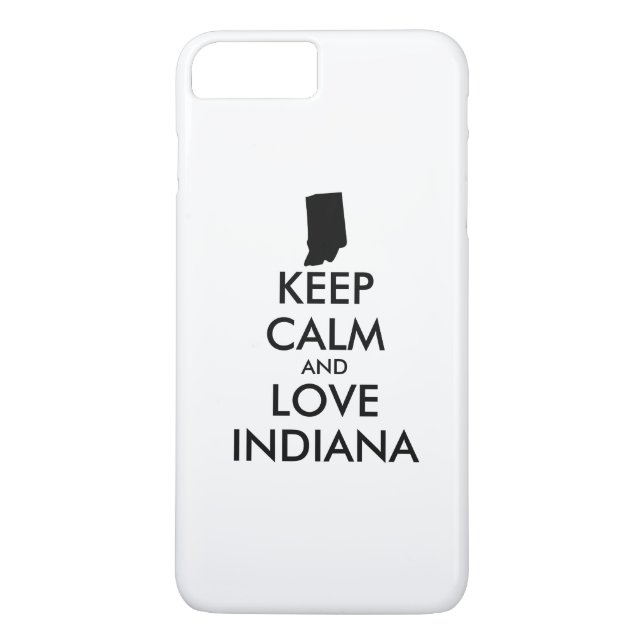 Customizable KEEP CALM and LOVE INDIANA Case-Mate iPhone Case (Back)