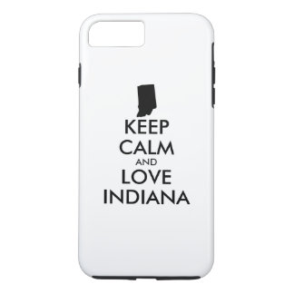 Customizable KEEP CALM and LOVE INDIANA iPhone 8 Plus/7 Plus Case