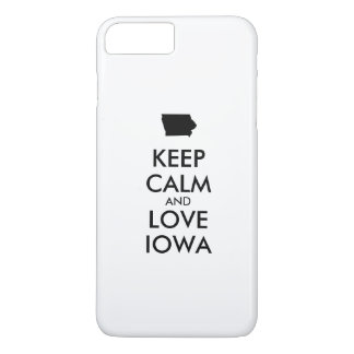 Customizable KEEP CALM and LOVE IOWA iPhone 8 Plus/7 Plus Case