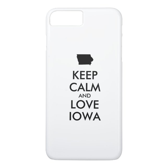 Customizable KEEP CALM and LOVE IOWA Case-Mate iPhone Case (Back)