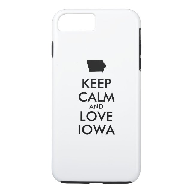 Customizable KEEP CALM and LOVE IOWA Case-Mate iPhone Case (Back)