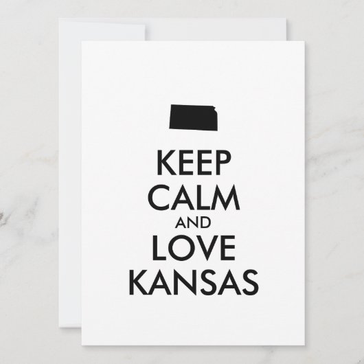Customizable KEEP CALM and LOVE KANSAS (Front)