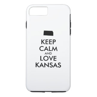 Customizable KEEP CALM and LOVE KANSAS iPhone 8 Plus/7 Plus Case