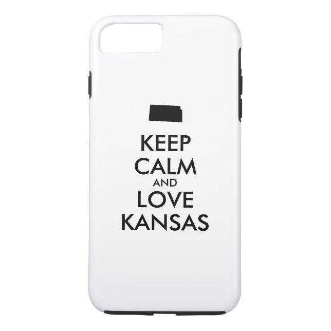 Customizable KEEP CALM and LOVE KANSAS Case-Mate iPhone Case (Back)
