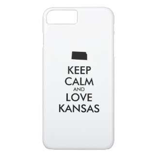 Customizable KEEP CALM and LOVE KANSAS iPhone 8 Plus/7 Plus Case