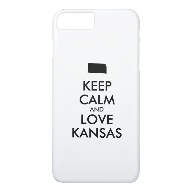 Customizable KEEP CALM and LOVE KANSAS Case-Mate iPhone Case (Back)
