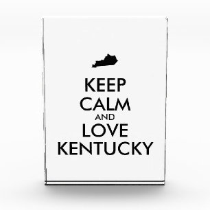 Customizable KEEP CALM and LOVE KENTUCKY Award