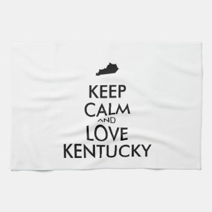 Customizable KEEP CALM and LOVE KENTUCKY Towel