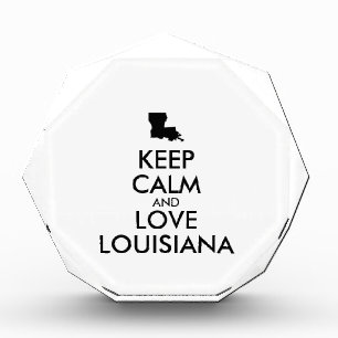 Customizable KEEP CALM and LOVE LOUISIANA Award