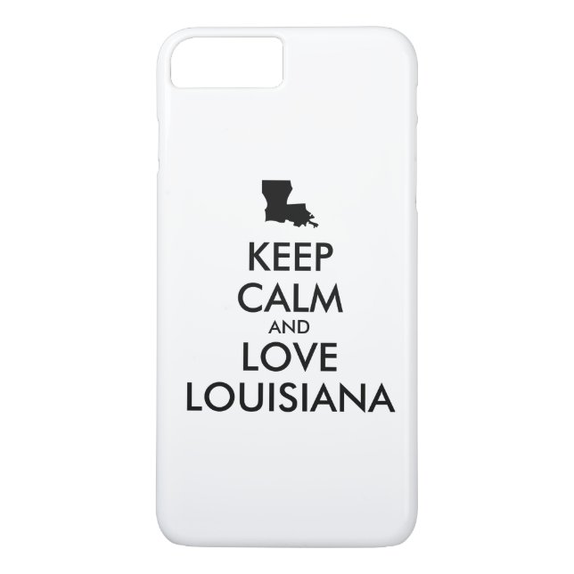 Customizable KEEP CALM and LOVE LOUISIANA Case-Mate iPhone Case (Back)
