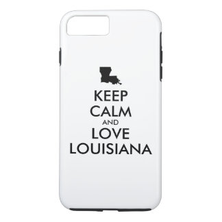 Customizable KEEP CALM and LOVE LOUISIANA iPhone 8 Plus/7 Plus Case