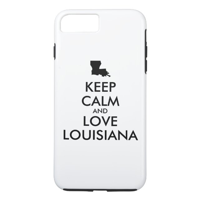 Customizable KEEP CALM and LOVE LOUISIANA Case-Mate iPhone Case (Back)