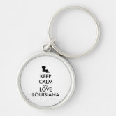 I Love Louisiana Keychain