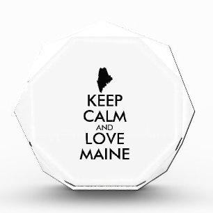 Customizable KEEP CALM and LOVE MAINE Award