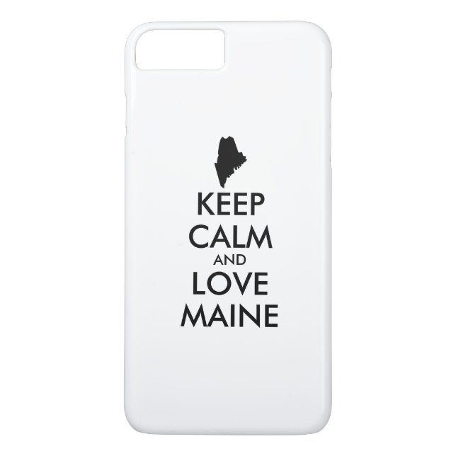 Customizable KEEP CALM and LOVE MAINE Case-Mate iPhone Case (Back)