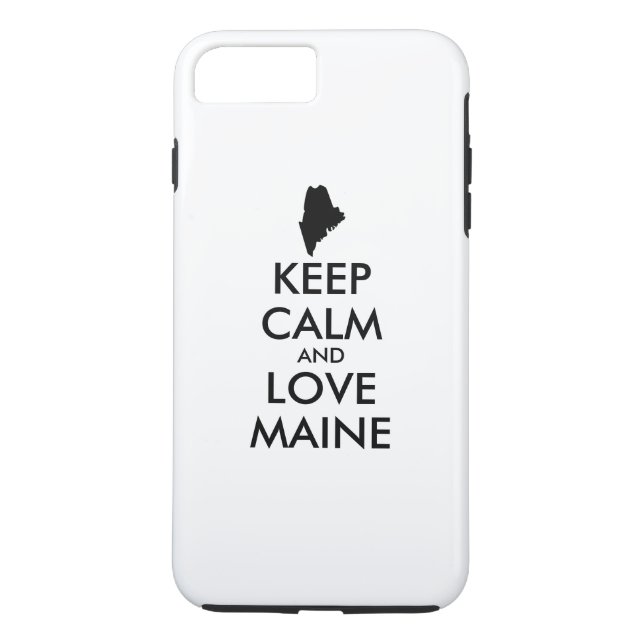 Customizable KEEP CALM and LOVE MAINE Case-Mate iPhone Case (Back)