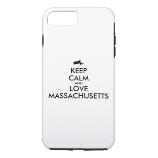 Customizable KEEP CALM and LOVE MASSACHUSETTS iPhone 8 Plus/7 Plus Case