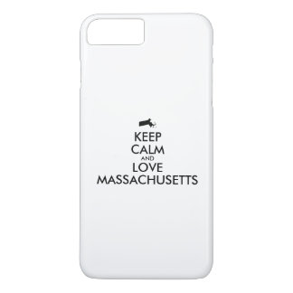 Customizable KEEP CALM and LOVE MASSACHUSETTS iPhone 8 Plus/7 Plus Case