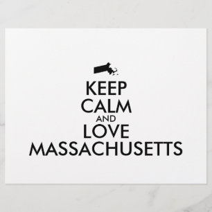 Customizable KEEP CALM and LOVE MASSACHUSETTS Flyer