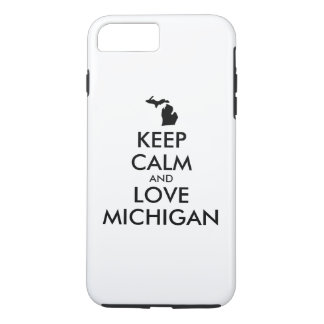 Customizable KEEP CALM and LOVE MICHIGAN iPhone 8 Plus/7 Plus Case