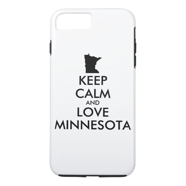 Customizable KEEP CALM and LOVE MINNESOTA Case-Mate iPhone Case (Back)