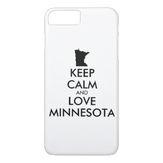 Customizable KEEP CALM and LOVE MINNESOTA iPhone 8 Plus/7 Plus Case