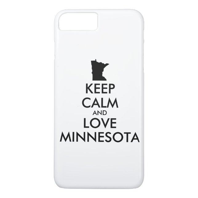 Customizable KEEP CALM and LOVE MINNESOTA Case-Mate iPhone Case (Back)