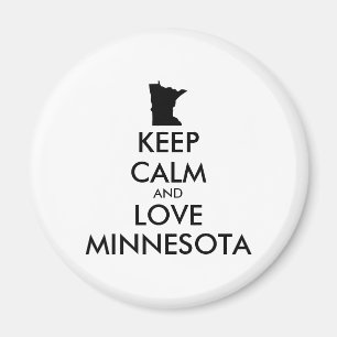 Customizable KEEP CALM and LOVE MINNESOTA Magnet