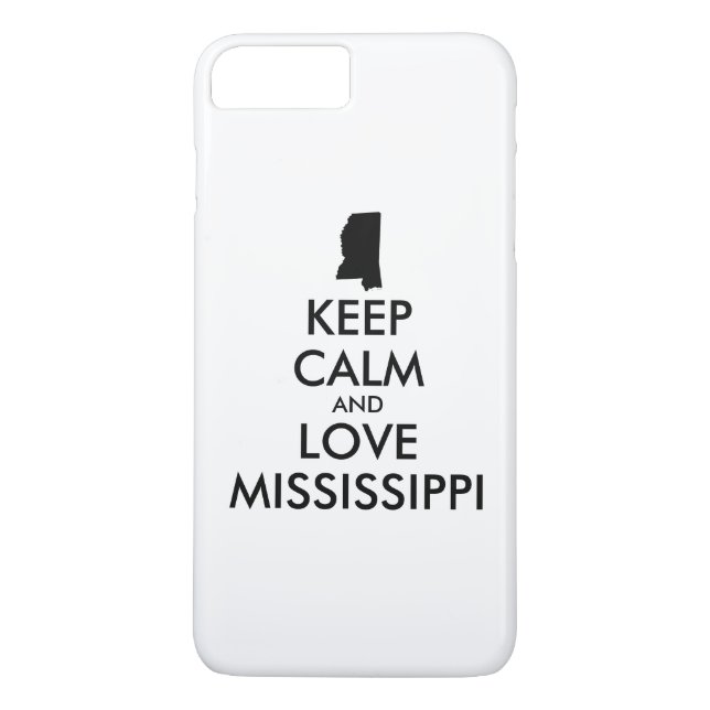 Customizable KEEP CALM and LOVE MISSISSIPPI Case-Mate iPhone Case (Back)