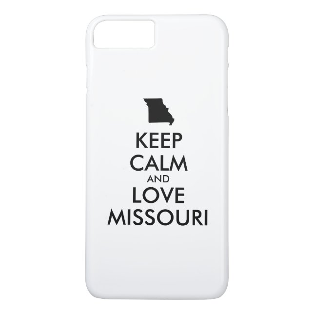 Customizable KEEP CALM and LOVE MISSOURI Case-Mate iPhone Case (Back)