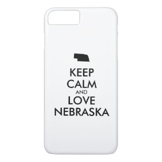 Customizable KEEP CALM and LOVE NEBRASKA iPhone 8 Plus/7 Plus Case