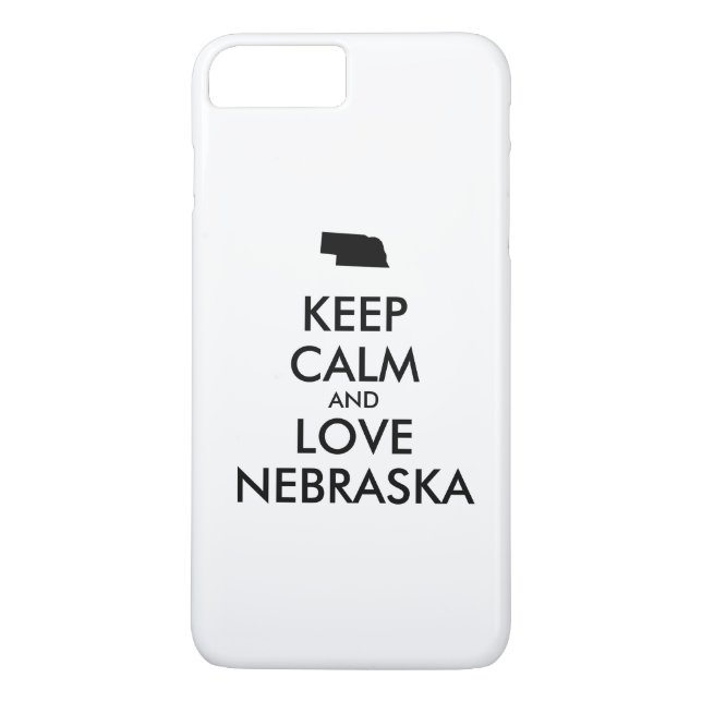 Customizable KEEP CALM and LOVE NEBRASKA Case-Mate iPhone Case (Back)