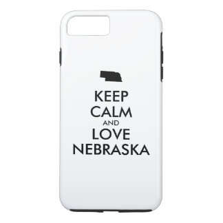 Customizable KEEP CALM and LOVE NEBRASKA iPhone 8 Plus/7 Plus Case