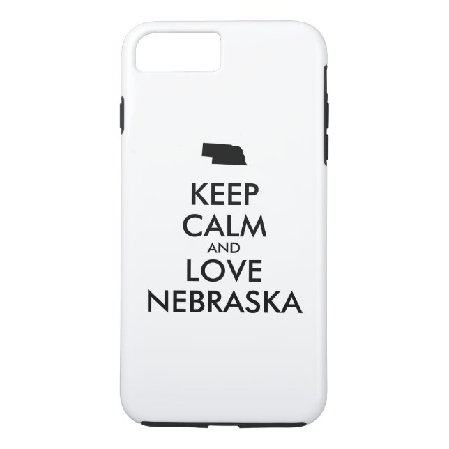 Customizable KEEP CALM and LOVE NEBRASKA Case-Mate iPhone Case (Back)