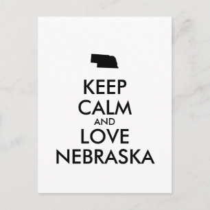 Customizable KEEP CALM and LOVE NEBRASKA Postcard