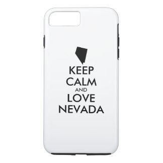 Customizable KEEP CALM and LOVE NEVADA iPhone 8 Plus/7 Plus Case