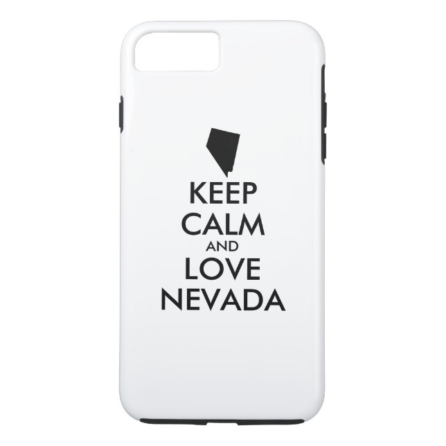 Customizable KEEP CALM and LOVE NEVADA Case-Mate iPhone Case (Back)